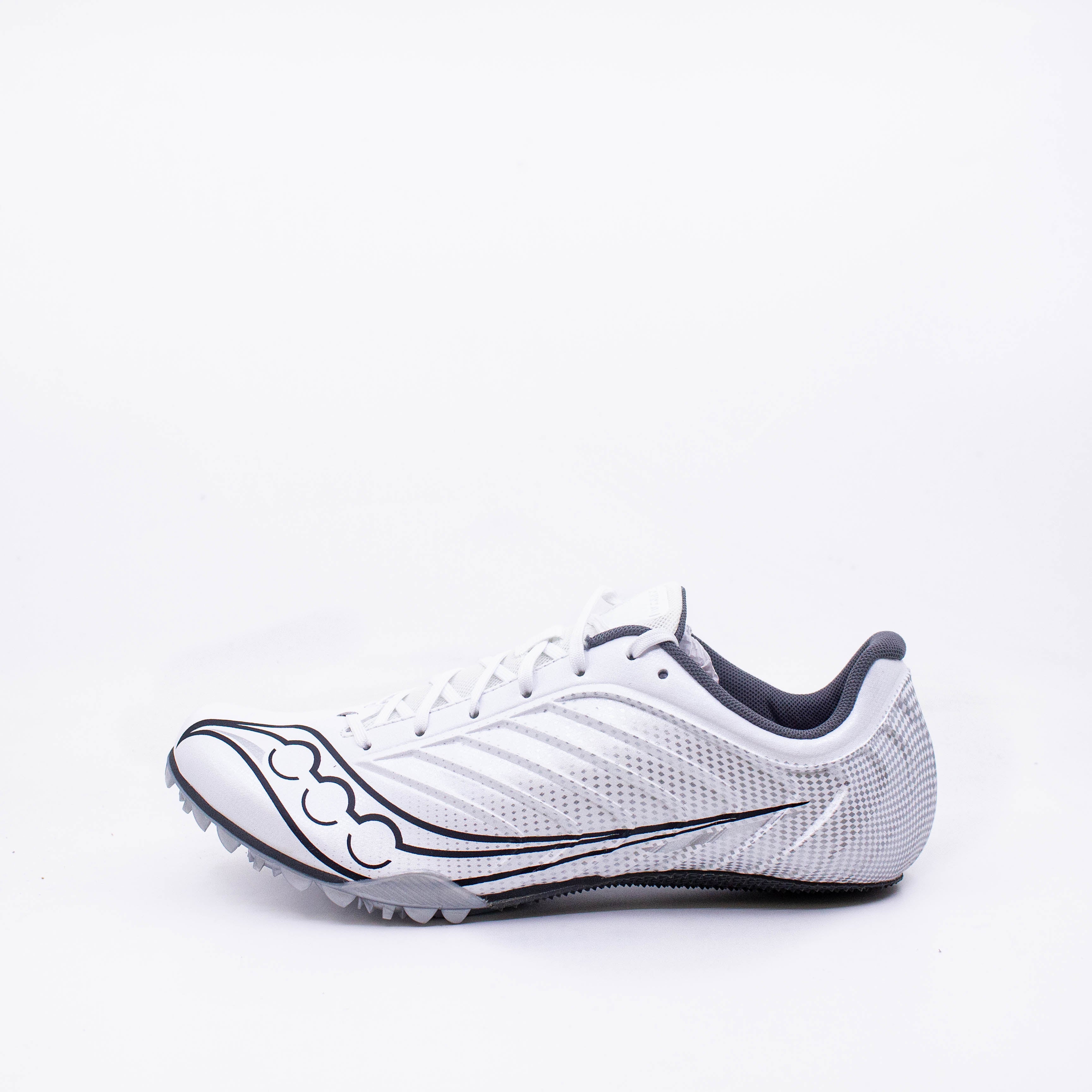 Saucony Spitfire 5 (D Standard) Men's White/Carbon - Frontrunner Colombo